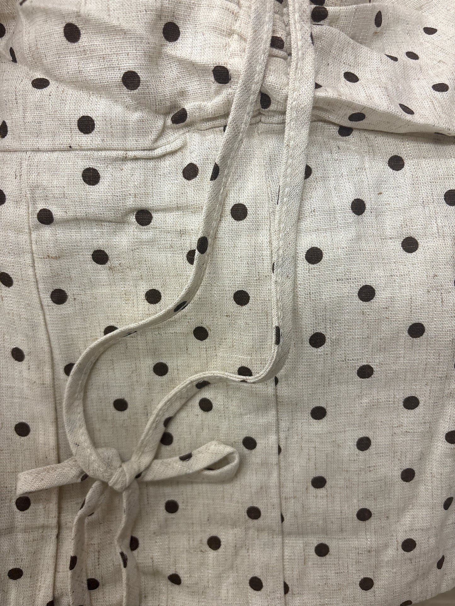 Beige polka dot dress