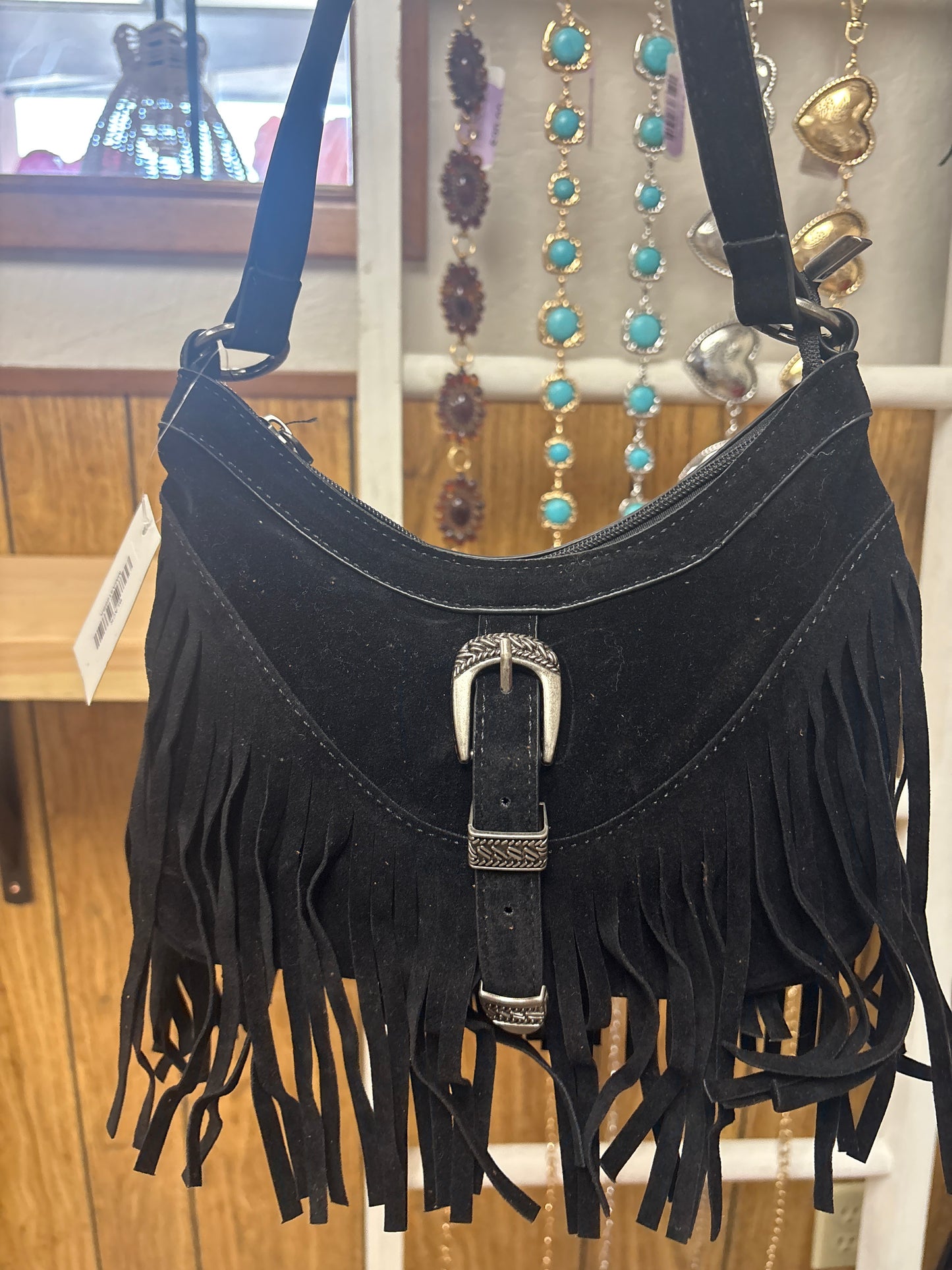 Fringe shoulder bag