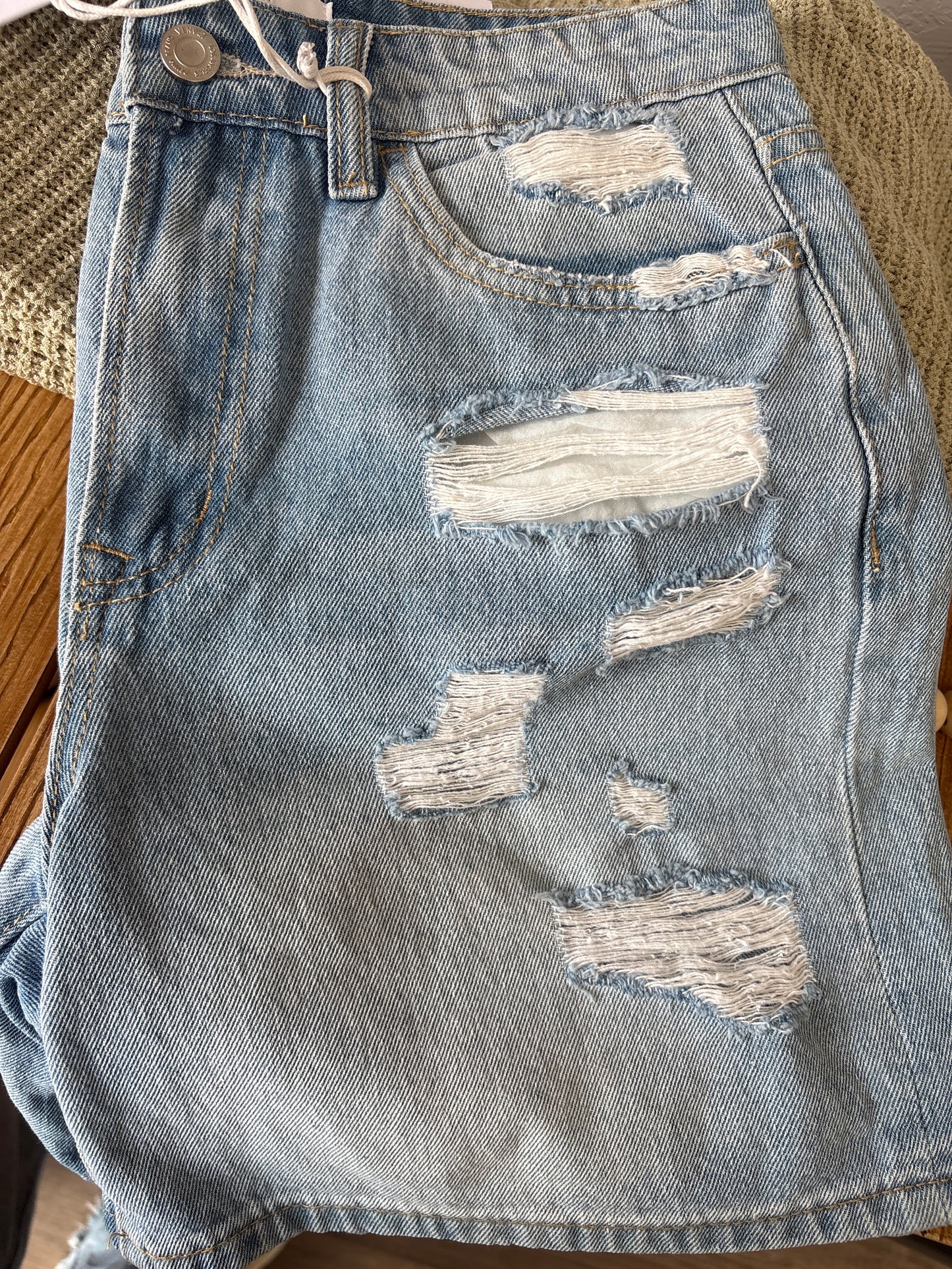Denim shorts