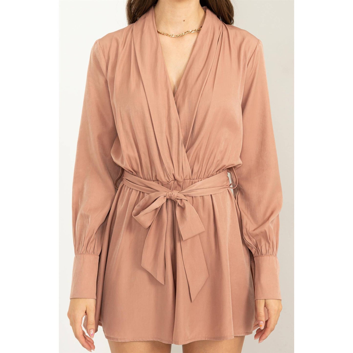 Tie-Front Cutout Back Romper
