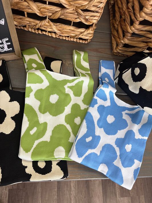 Flower hand bag tote