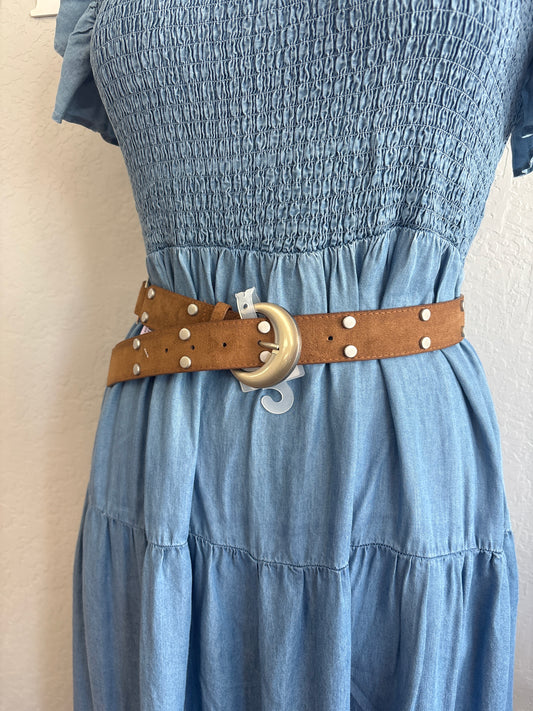 Studded vegan belt
