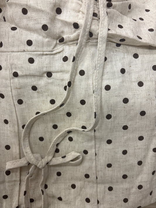 Beige polka dot dress