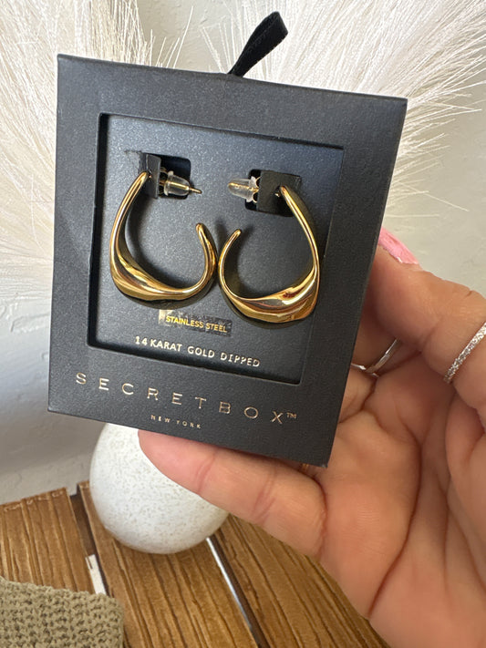 14k gold dipped  hoop earrings