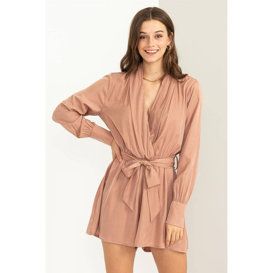 Tie-Front Cutout Back Romper