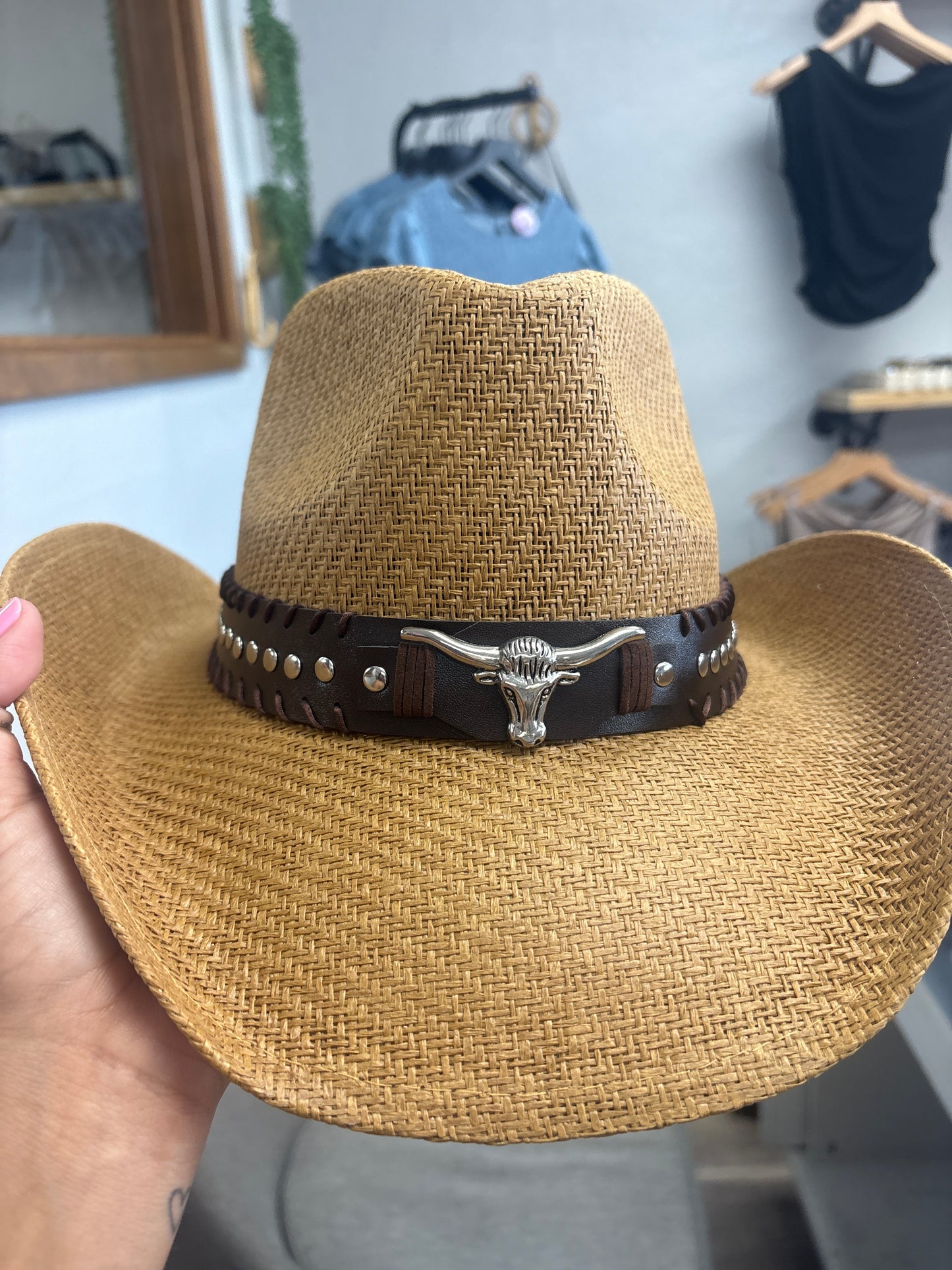 Studded cowboy hat