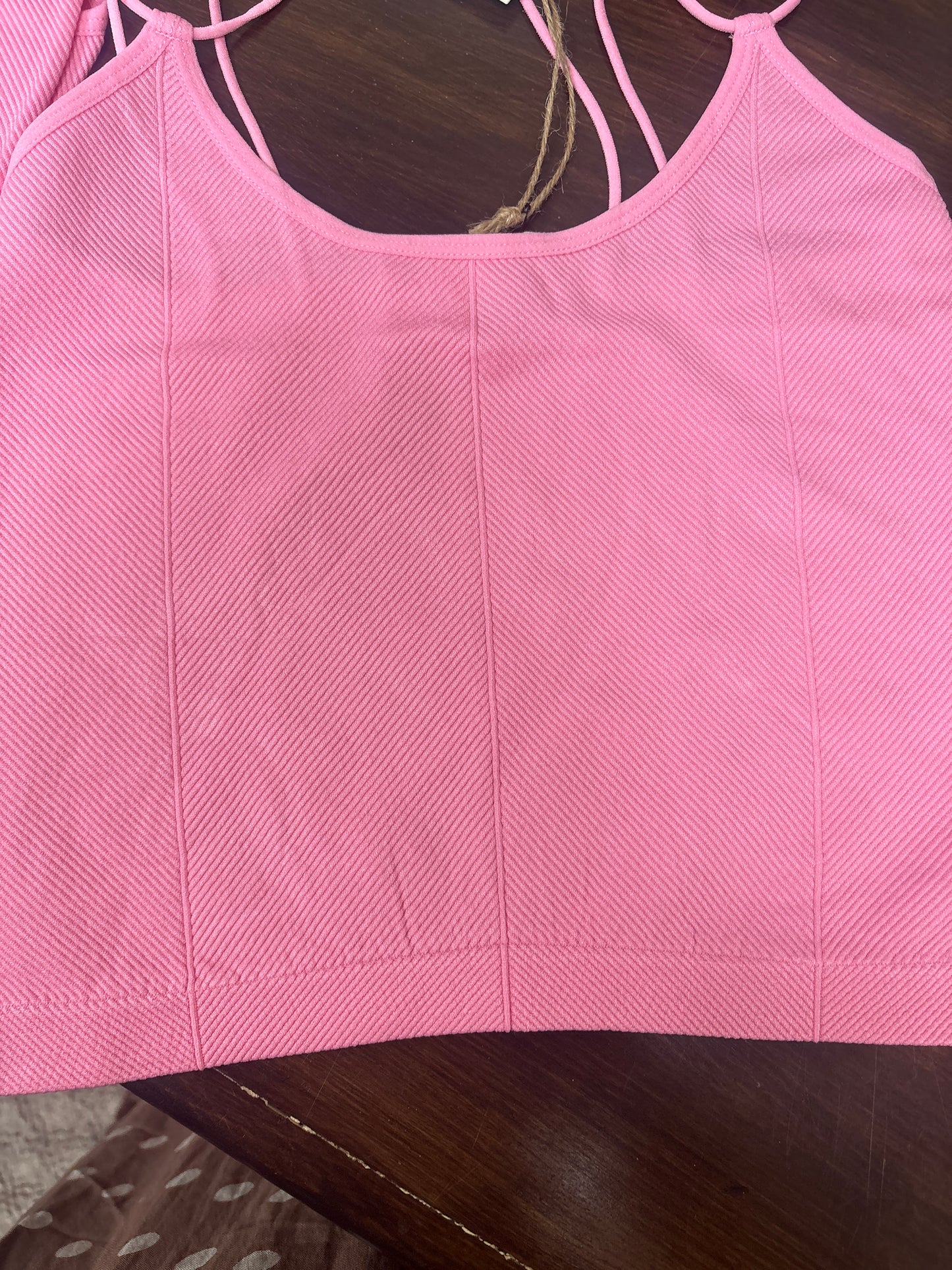 Pink fit tank top