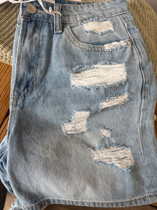 Denim shorts