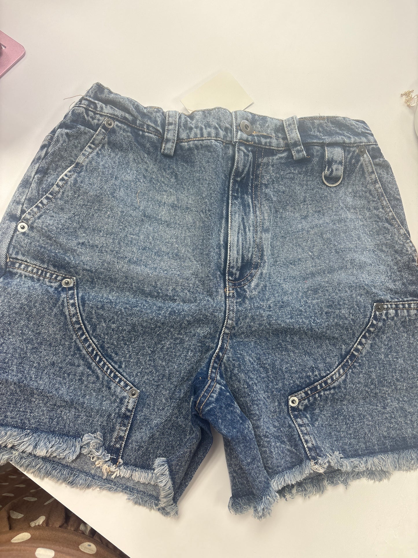 Indigo denim shorts longer