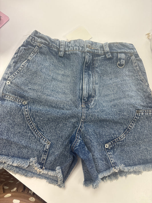 Indigo denim shorts longer