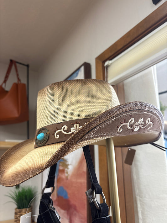 Western embroidered cowboy hat