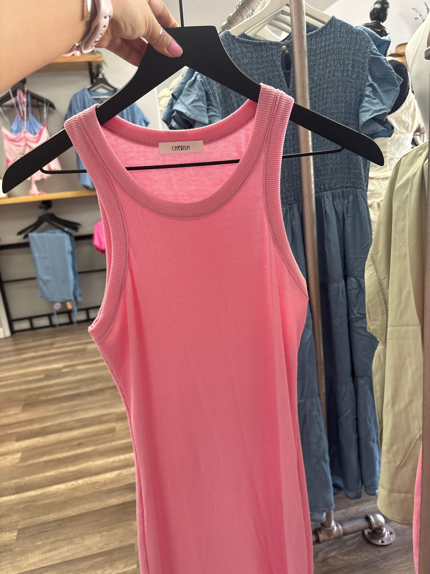 Pink body dress
