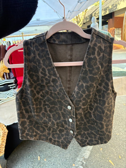 Leopard vest